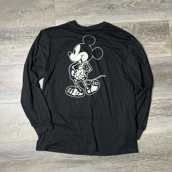 Disney Boys Black Mickey Mouse Halloween Long Sleeve T-Shirt Skeleton Sh… - Picture 4 of 8